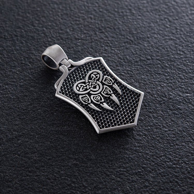 Серебряный кулон "Волк воет на луну" 376 от ювелирного магазина Оникс - 8