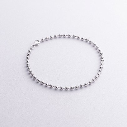 Браслет "Шарики" в белом золоте б04729