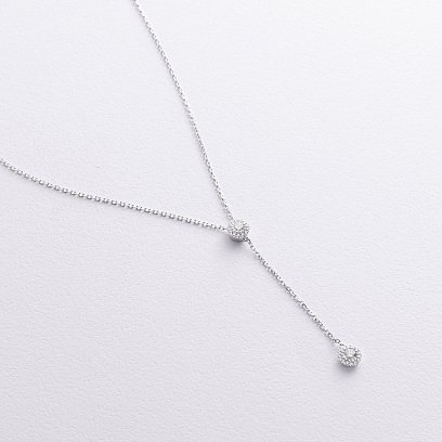 Золотое колье - галстук с бриллиантами колб0149mi