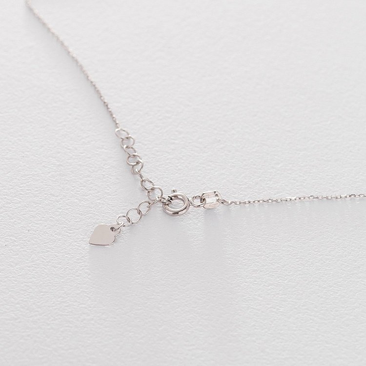 Срібне кольє з фіанітом 18871 від ювелірного магазину Онікс - 1