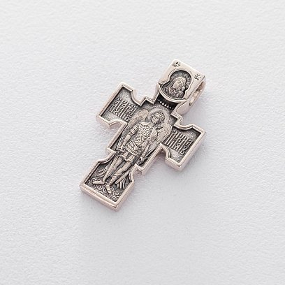 Срібний православний хрестик 131016 №2