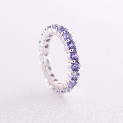 Золота каблучка з танзанітами кб0445gl