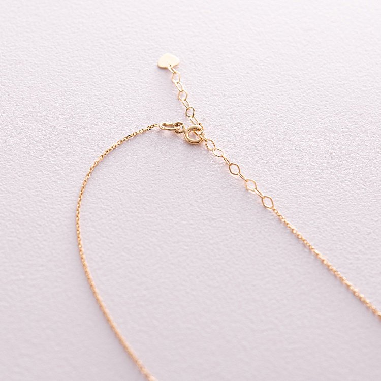 Двойное золотое колье "Украинка" (синие и желтые фианиты) кол02324 от ювелирного магазина Оникс - 4