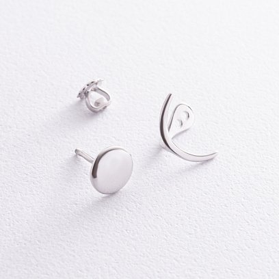 Сережки - джекети "Селін" в сріблі 902-01132 №3