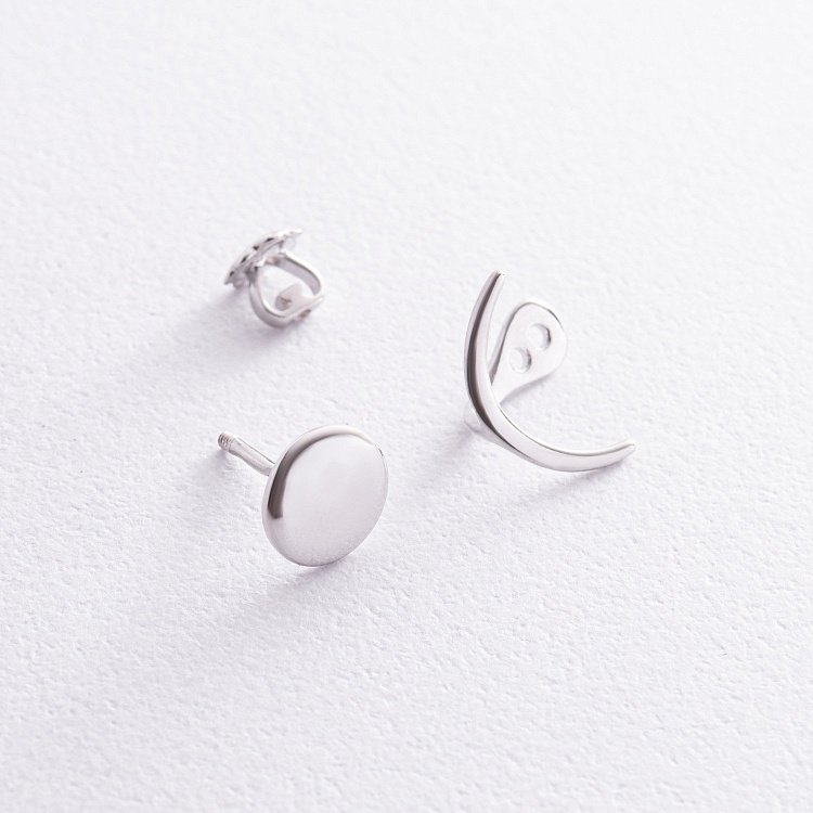 Сережки - джекети "Селін" в сріблі 902-01132 від ювелірного магазину Онікс - 2