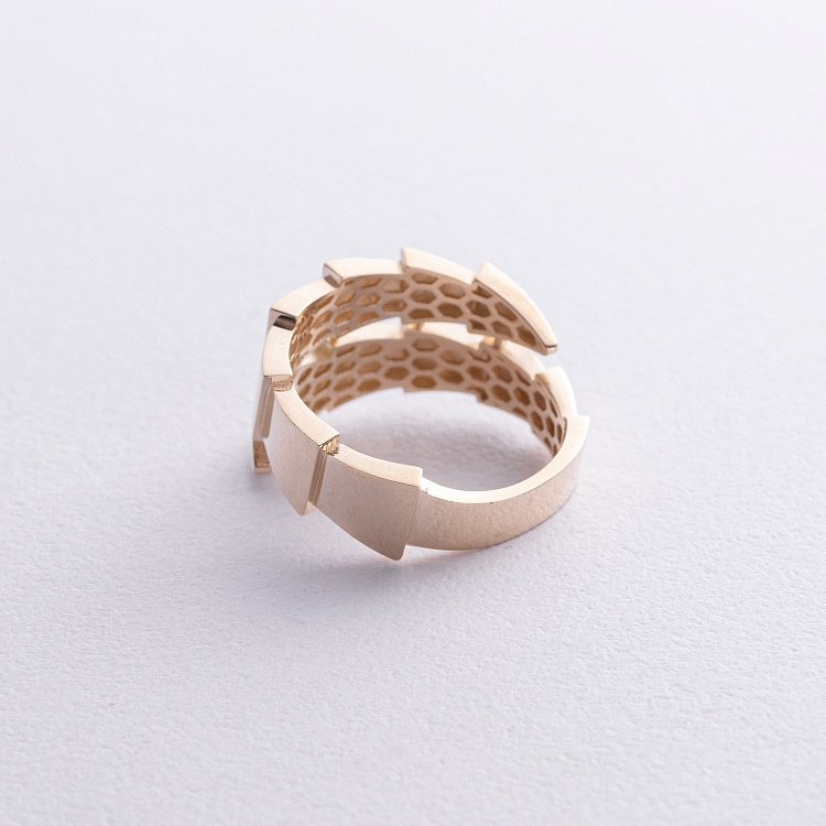 Кольцо "Змея" в желтом золоте к08021 от ювелирного магазина Оникс - 4