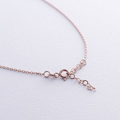 Золоте кольє з одним каменем (діамант) колб0112di №5