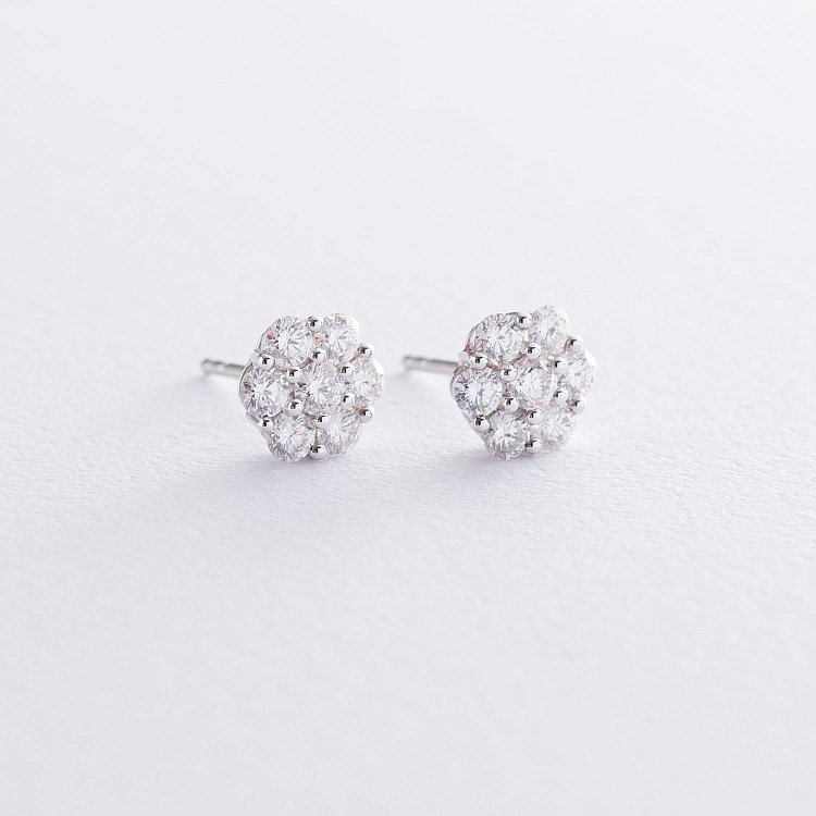 Золотые серьги-пусеты (бриллиант) с202 Золотые серьги-пусеты (бриллиант) с202 от ювелирного магазина Оникс