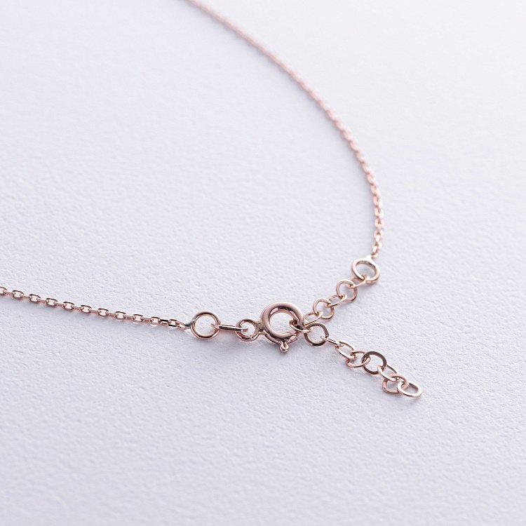 Золоте кольє з одним каменем (діамант) колб0112di від ювелірного магазину Онікс - 4