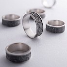 Серебряное текстурное кольцо 7016 от ювелирного магазина Оникс - 12