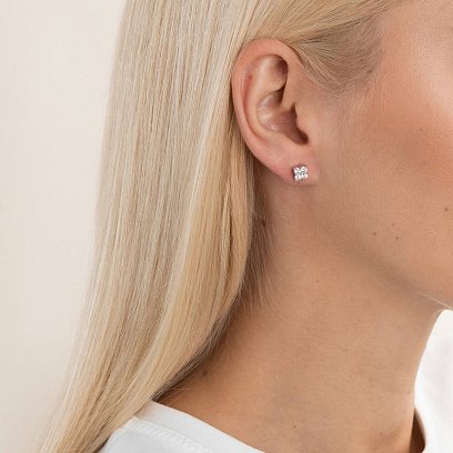 Золоті сережки - пусети з діамантами сб0090cha №2