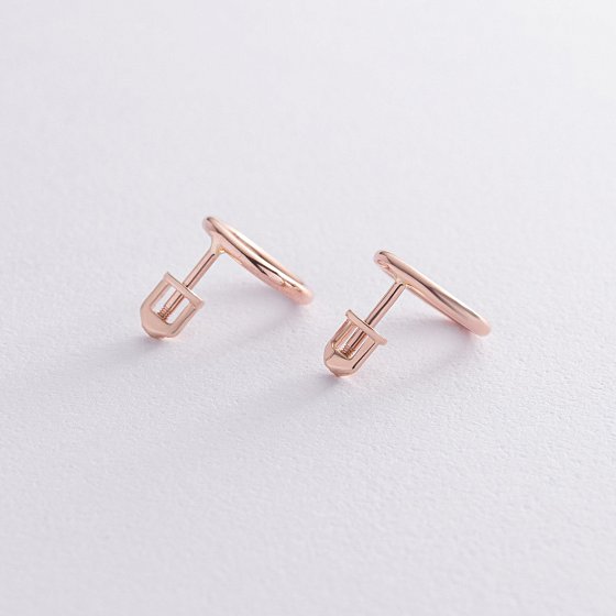 Золотые серьги "Круговорот" (1.25 см) с06682 №4
