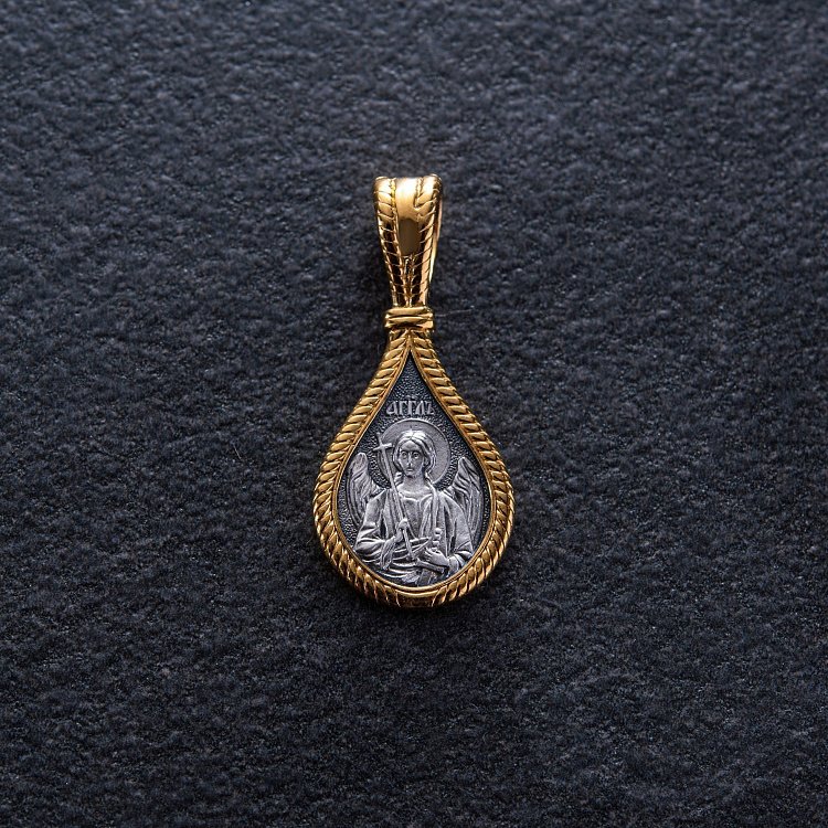 Срібна ладанка "Свята мучениця Любов. Ангел Хранитель" 132989 від ювелірного магазину Онікс - 3