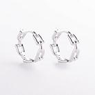 Срібні сережки - кільця "Фантазія" 123551 от ювелирного магазина Оникс