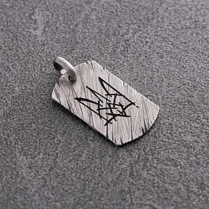 Серебряный жетон "Герб Украины - Тризуб" (маленький) 133349-Т №6