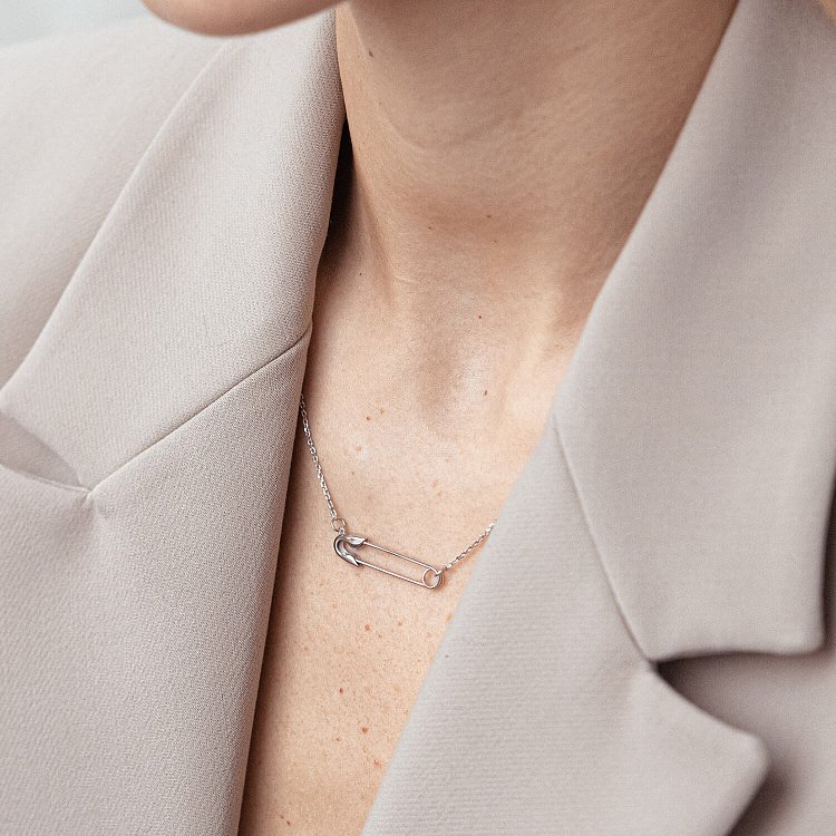 Кольє "Шпилька" у білому золоті кол02252 від ювелірного магазину Онікс - 11