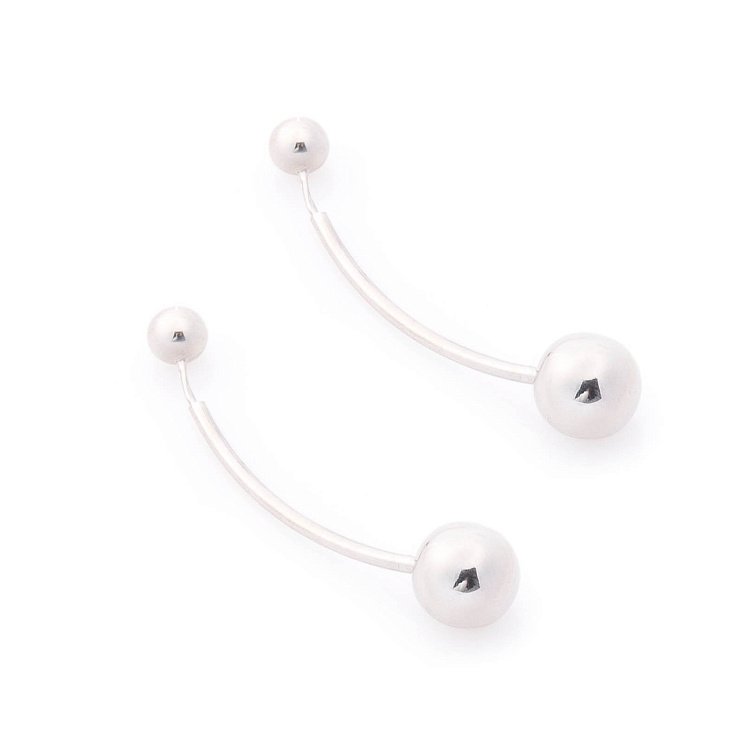 Серебряные серьги-шарики 122342 от ювелирного магазина Оникс - 1