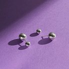 Срібні сережки "Кульки" 121532 от ювелирного магазина Оникс - 5