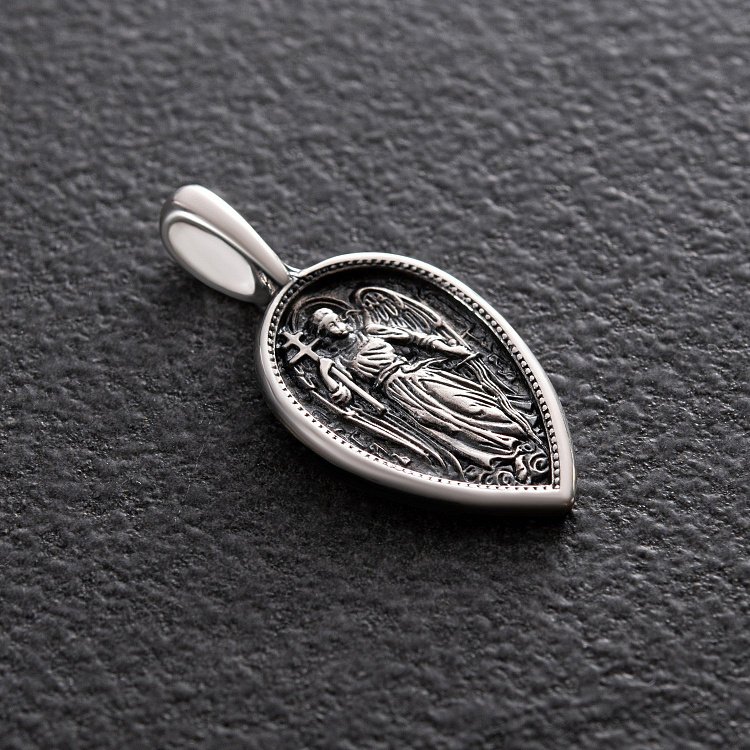 Серебряная ладанка "Ангел Хранитель" 132969 от ювелирного магазина Оникс