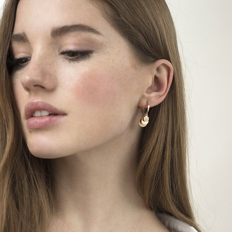 Золоті сережки "Монетки" с07219 від ювелірного магазину Онікс