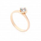Золотое кольцо с голубым топазом к02656 от ювелирного магазина Оникс