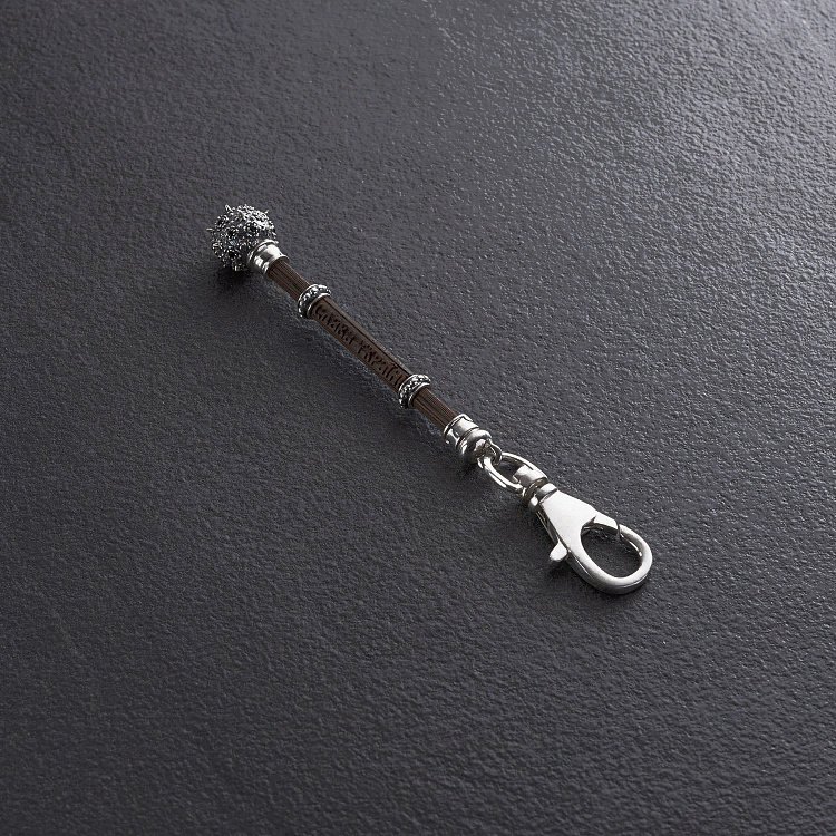 Серебряный брелок "Булава. Слава Україні" с эбеном 1237 - 6 Серебряный брелок "Булава. Слава Україні" с эбеном 1237 от ювелирного магазина Оникс - 6