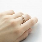 Золотое помолвочное кольцо с фианитами к03342 от ювелирного магазина Оникс - 4