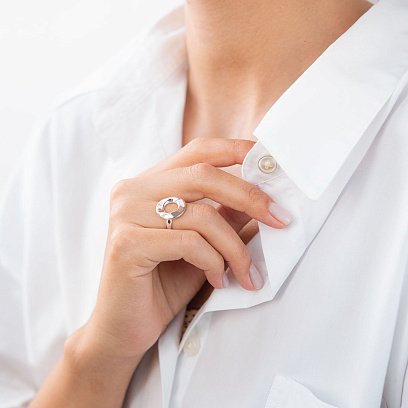 Срібна каблучка "Сяйво" 112593 №3