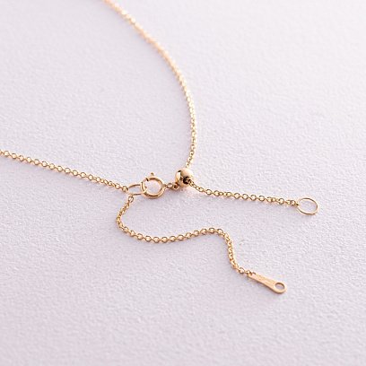 Золоте кольє "Хрестик" з діамантами колб0085са №5