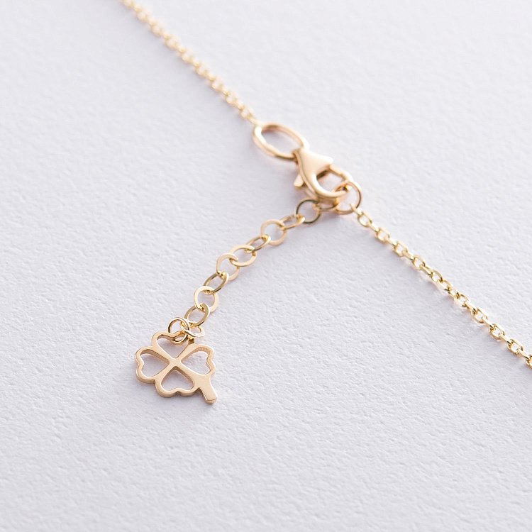 Золоте кольє "Конюшина" (онікс) кол01662 від ювелірного магазину Онікс - 3