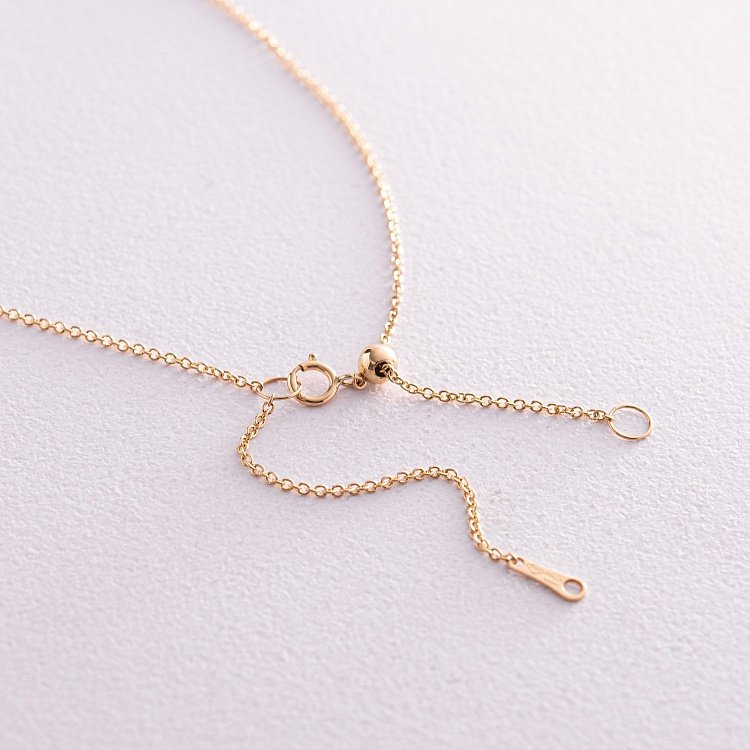 Золоте кольє "Хрестик" з діамантами колб0085са від ювелірного магазину Онікс - 4