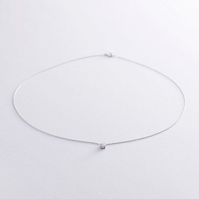 Золоте кольє з діамантом колб0059di №3