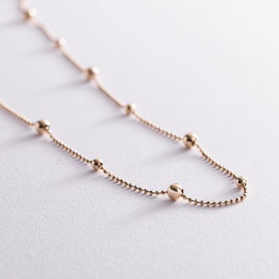 Кольє "Кульки" в жовтому золоті кол02014 №4