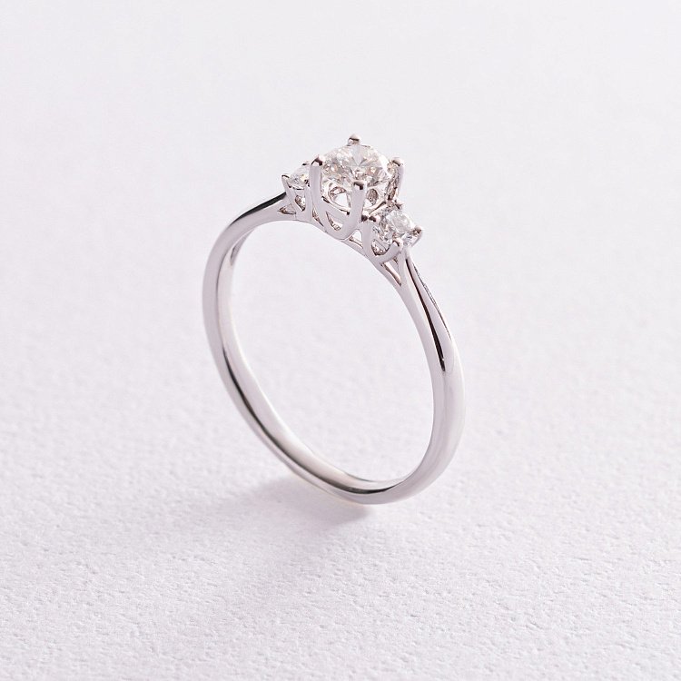 Заручальна золота каблучка з діамантами кб0388nl від ювелірного магазину Онікс