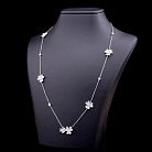 Срібне кольє "Квіточки" з фіанітами 15138 от ювелирного магазина Оникс - 1