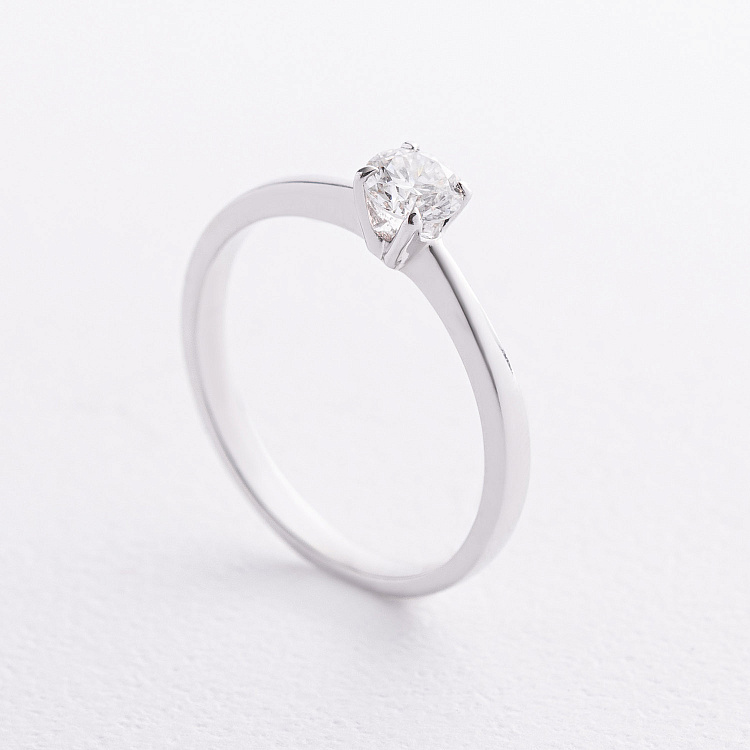 Заручальна золота каблучка з діамантом кб0692м від ювелірного магазину Онікс