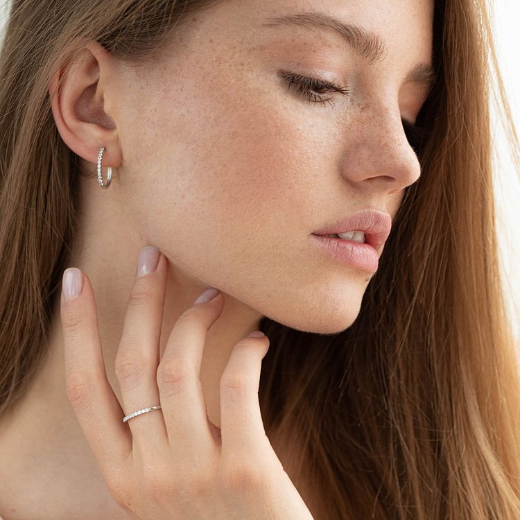 Золоті сережки з діамантами с2827 від ювелірного магазину Онікс - 2