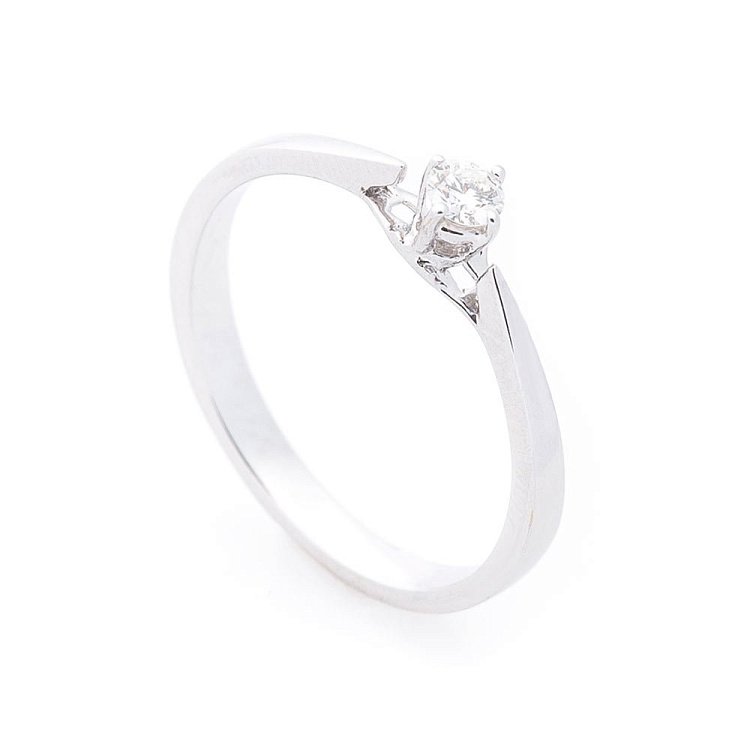 Золота заручальна каблучка з діамантом кб03044 від ювелірного магазину Онікс