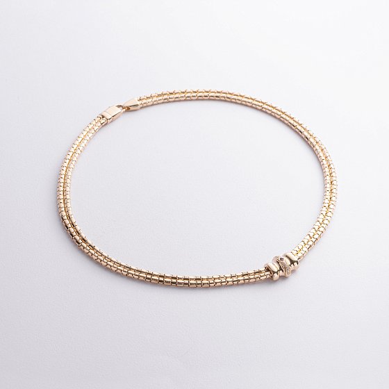 Колье "Selene" в желтом золоте (фианиты) кол02712