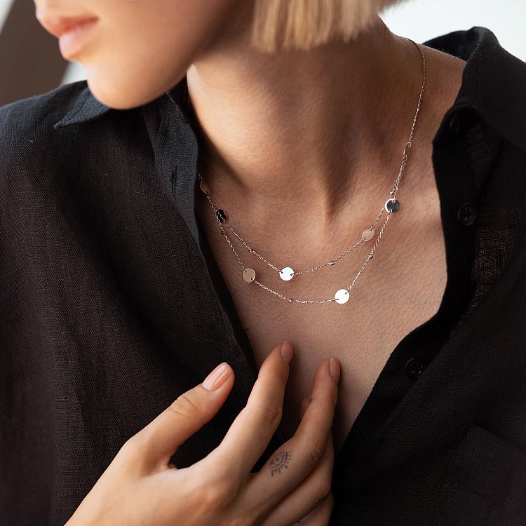 Золоте кольє з монетами кол01786 від ювелірного магазину Онікс - 4