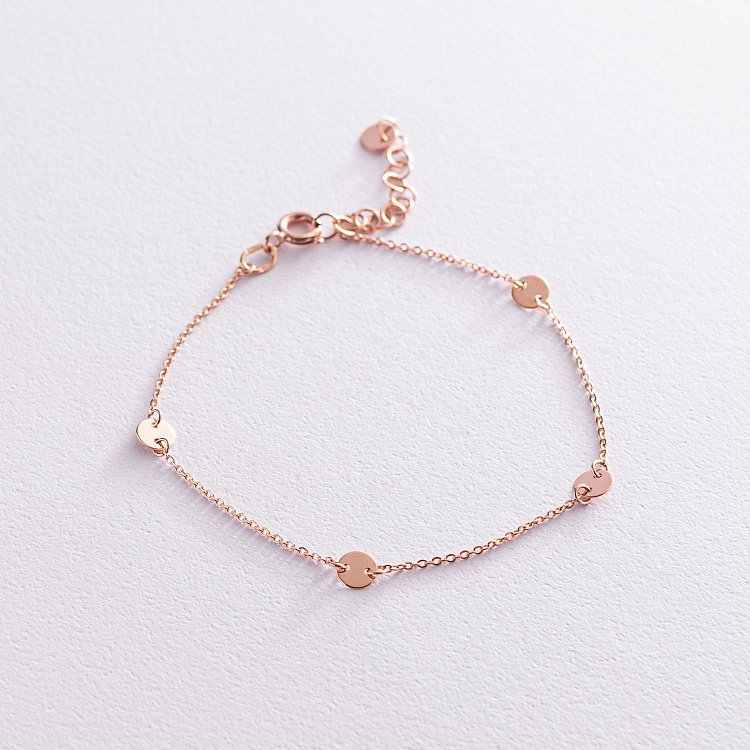 Золотой браслет с монетками 820155 от ювелирного магазина Оникс