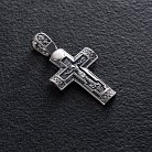 Срібний хрестик "Розп'яття. Молитва до Господа Ісуса Христа" (чорніння) 131543 от ювелирного магазина Оникс - 1