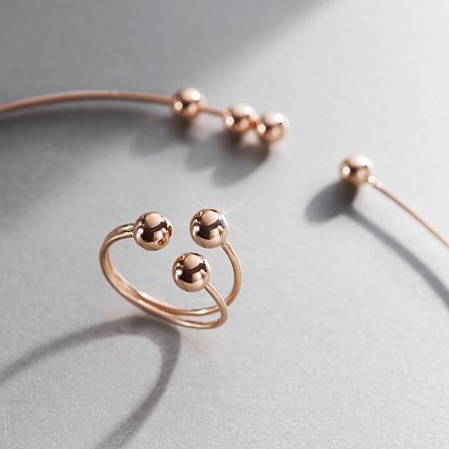 Кольє - чокер "Emilia" (червоне золото) з кульками кол02601 №3