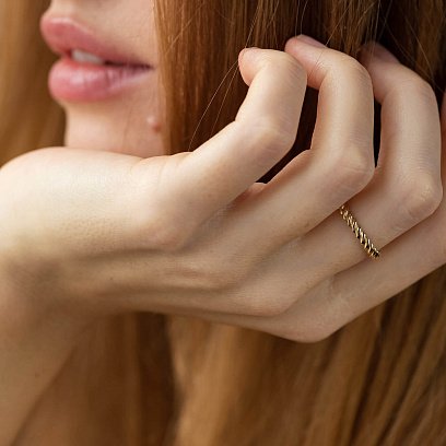 Каблучка "Margaret" у жовтому золоті к07541 №9