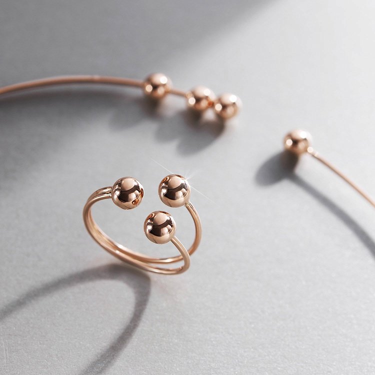 Кольє - чокер "Emilia" (червоне золото) з кульками кол02601 від ювелірного магазину Онікс - 2