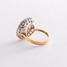 Золотое кольцо "Круговорот" с бриллиантами и жемчугом к954 от ювелирного магазина Оникс - 8