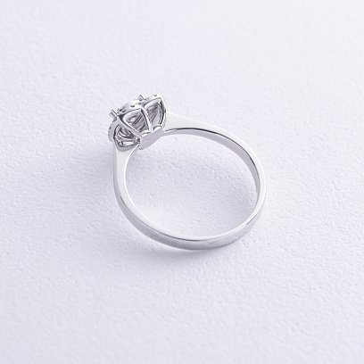 Золота каблучка "Сердечко" з діамантами кб0513cha №5