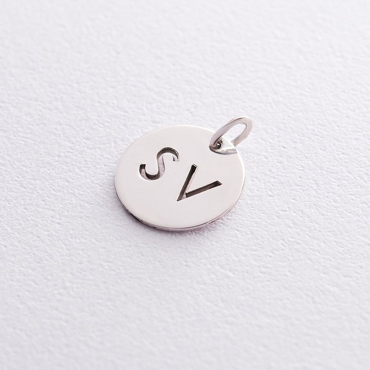 Срібна підвіска "Улюблені літери" 132722b від ювелірного магазину Онікс