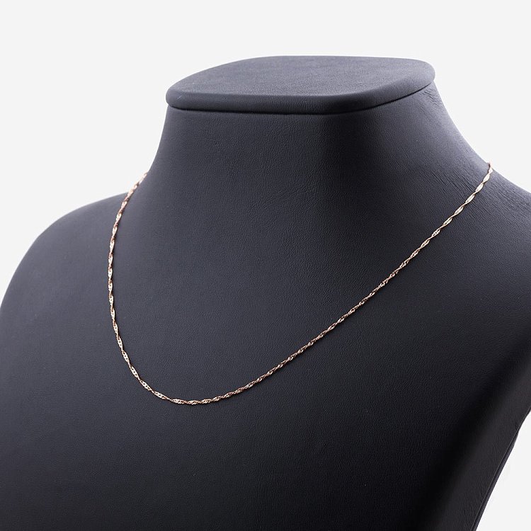 Золотая цепочка - Сингапур (1 мм) ц00043-1 от ювелирного магазина Оникс - 1