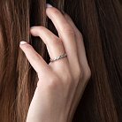 Кольцо "Колосок" в серебре (позолота, чернение) 112299 от ювелирного магазина Оникс - 3
